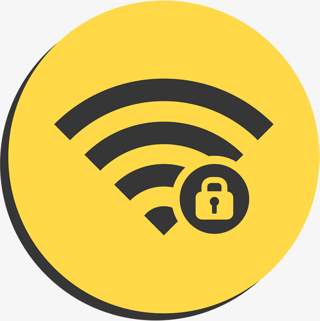 650x652 Yellow Round Wifi Logo, Vector Png, Wireless Network, Free Wifi