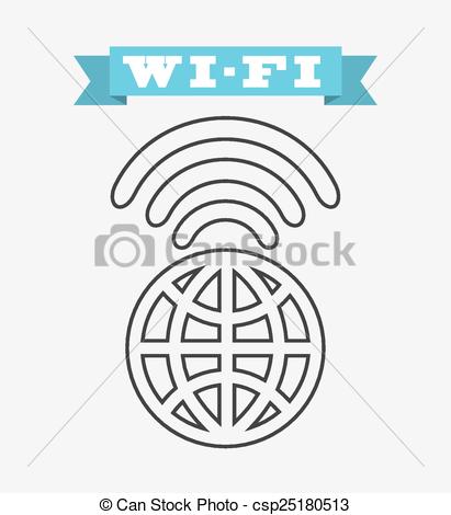 411x470 Wifi Signal Design, Vector Illustration Eps10 Graphic .