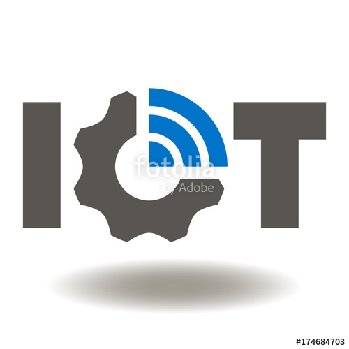 500x500 Iot Gear Wifi Icon Vector. Internet Of Things Service Illustration