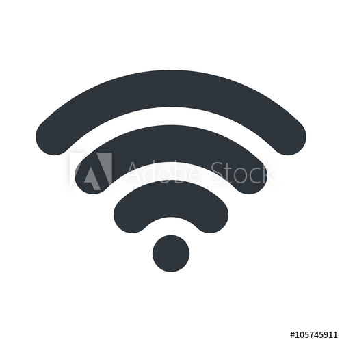 500x500 Wifi Icon. Signal Symbol. Vector Illustration Design.