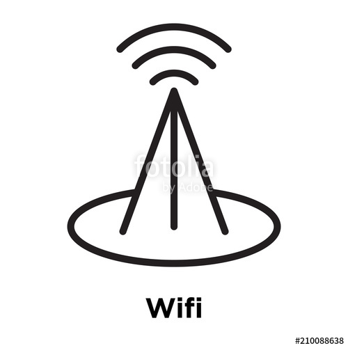 500x500 Wifi Icon Vector Sign And Symbol Isolated On White Background