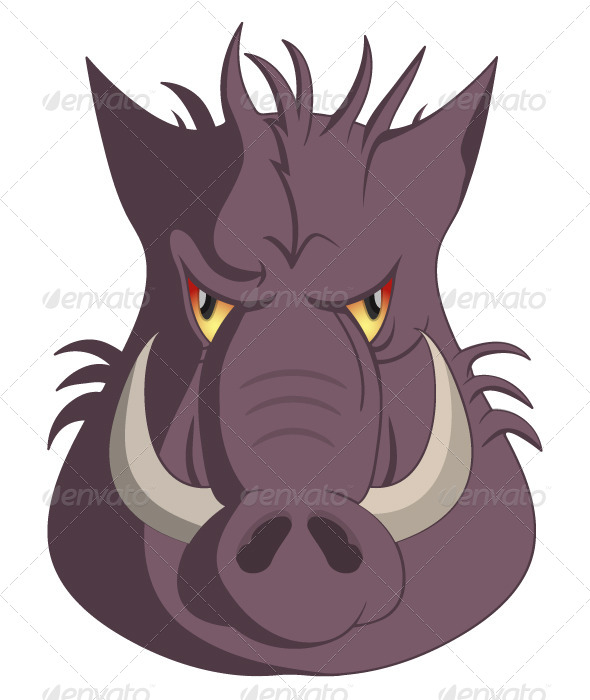 590x700 Wild Boar Vector By Demoniac Graphicriver