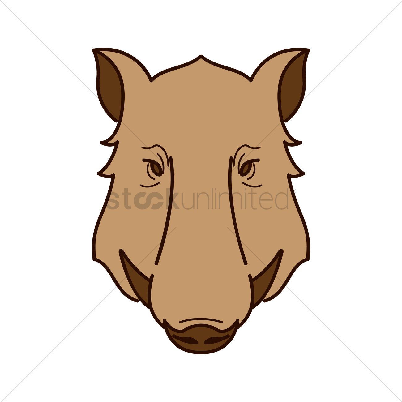 1300x1300 Wild Boar Vector Image