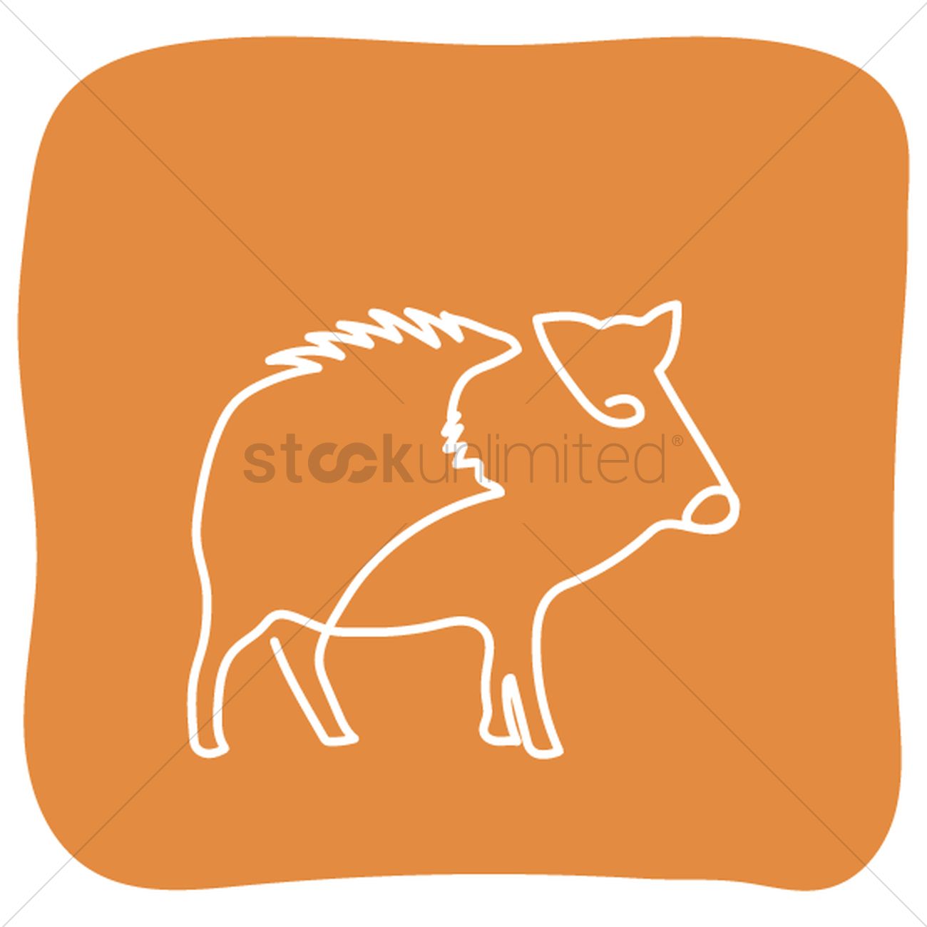 1300x1300 Wild Boar Vector Image