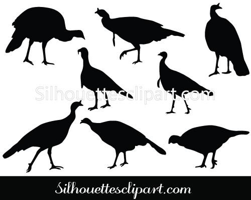 500x400 Wild Turkey Silhouette Vector Download Silhouettes Vector