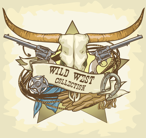 500x475 Vector Wild West Vintage Labels 05 Free Download