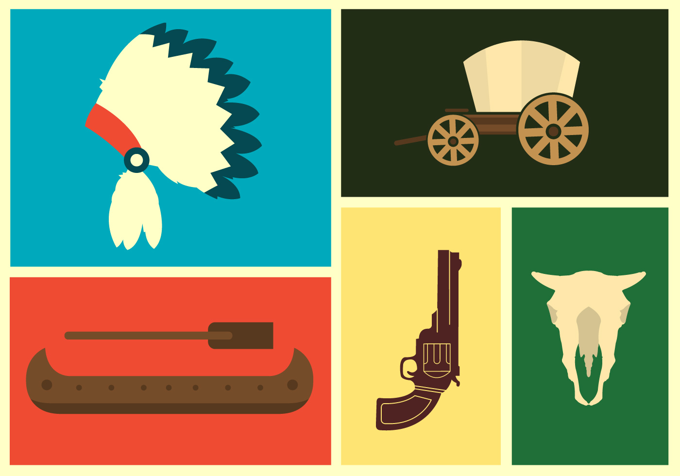 1400x980 Wild West Vector Free