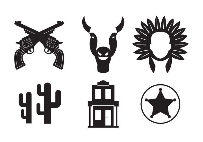 700x490 Wild West Vector Icons