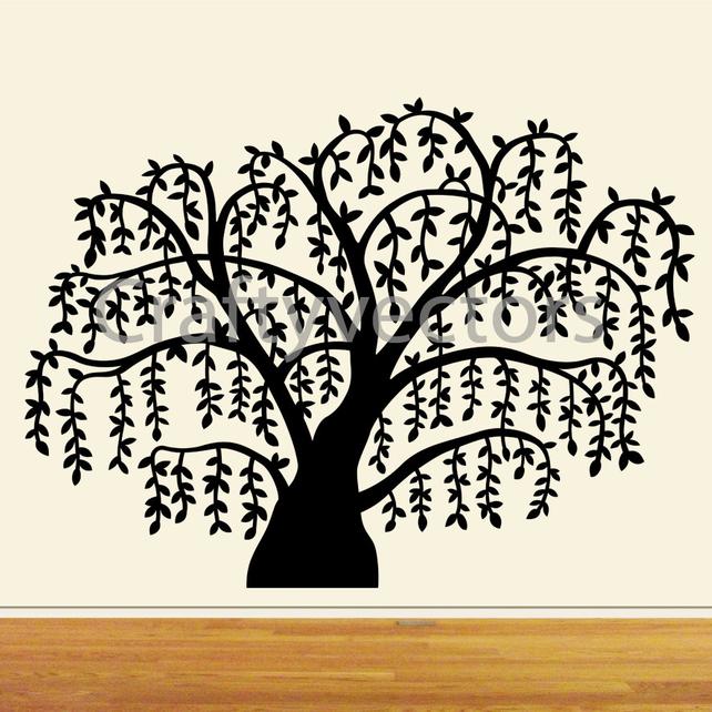 642x642 Willow Tree Vector File Svg. Etsy