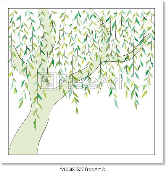 561x581 Free Art Print Of Willow. Graphic Design. Vector Background