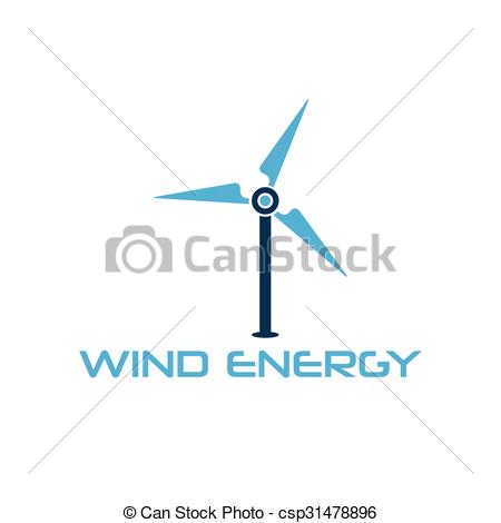 450x470 Wind Turbine Vector Design Template.
