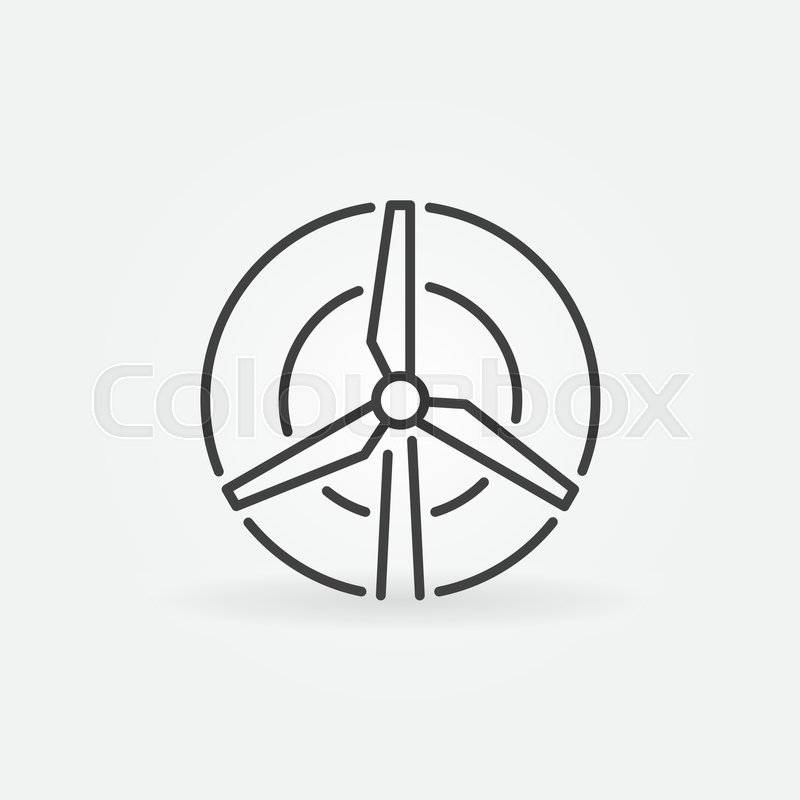 800x800 Wind Turbine Vector Icon