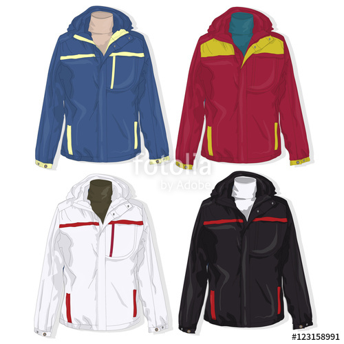 500x500 Sport Jacket Vector Set. Stock Image And Royalty Free Vector