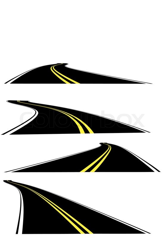 565x800 Vector Perspective Roads Stock Vector Colourbox