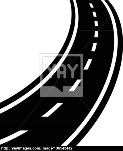 418x512 Winding Road Vector