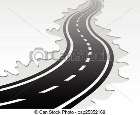 450x372 Winter Winding Road Color Iconvector Eps 10.