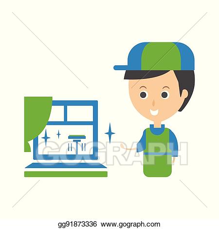 450x470 Service Clipart Window Cleaner ~ Frames ~ Illustrations ~ Hd