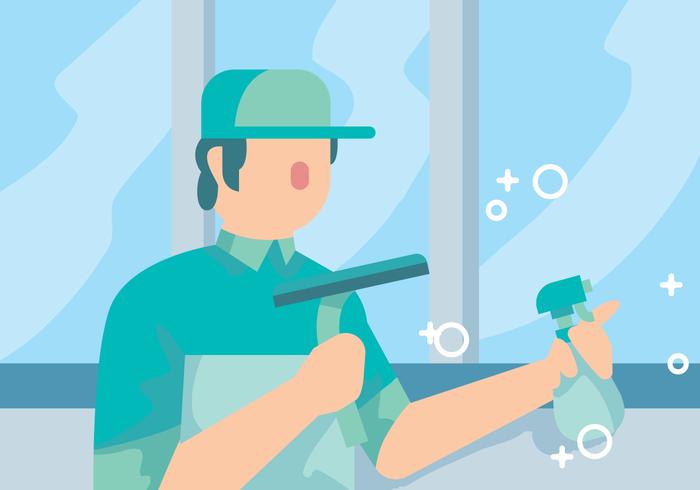 700x490 Window Cleaning Tradesman Vector