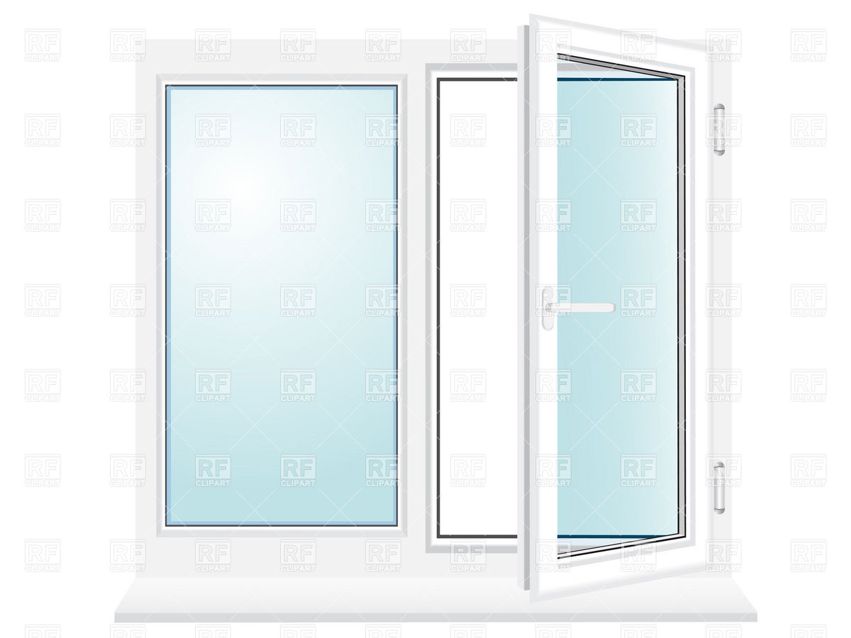 1200x900 Two Sections Open Plastic Window Vector Image Vector Artwork Of