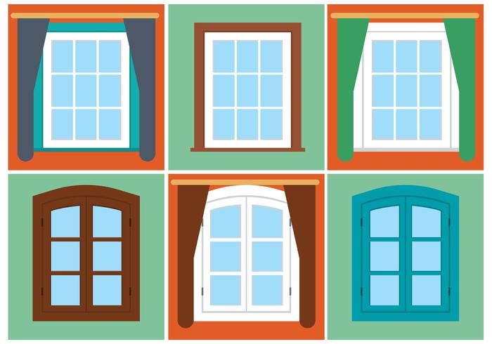 700x490 Free Vector Vintage Window Set
