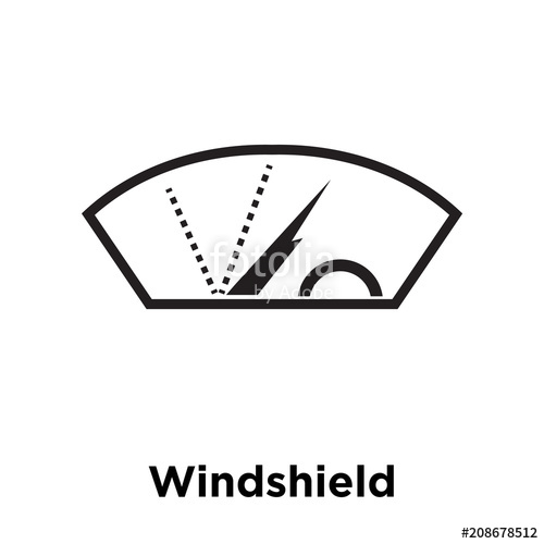 500x500 Windshield Icon Vector Sign And Symbol Isolated On White