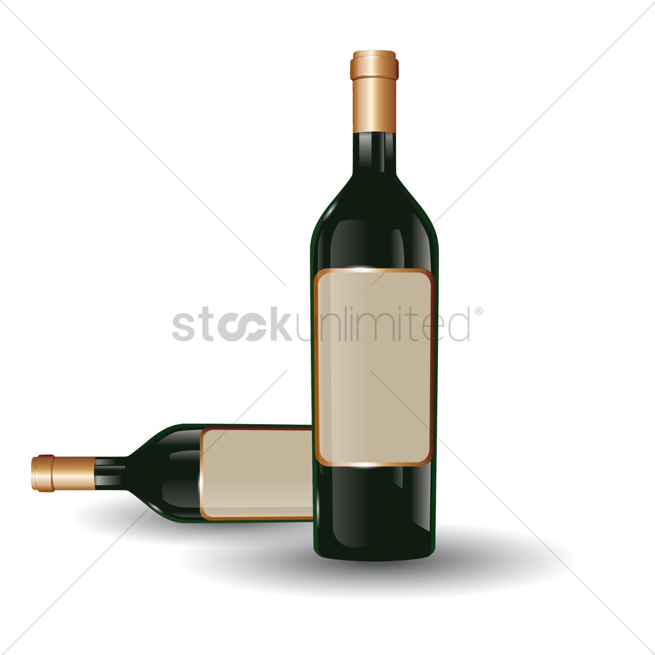 1300x1300 Free Wine Bottles Vector Image