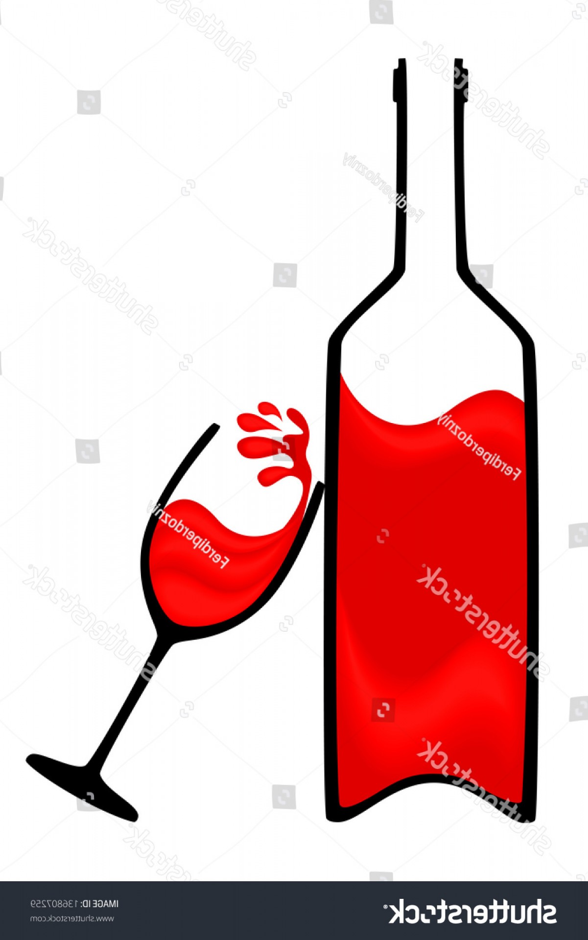 1201x1920 Splash Wine Bottle Vector Art Arenawp