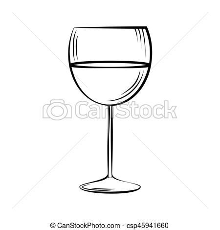 450x470 Best Wine Cup Glass Vector Illustration Design.