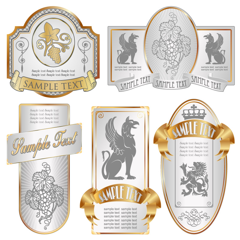 800x800 Elegant Wine Label Vector Free Vector 4vector