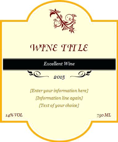 383x461 Wine Label Template Vector Labels Free Cteam.co