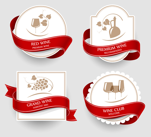 500x455 Elegant Wine Labels Vector 03 Free Download