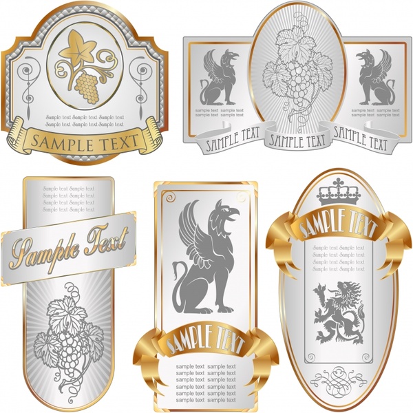 600x600 Elegant Wine Label Vector Free Vector In Encapsulated Postscript