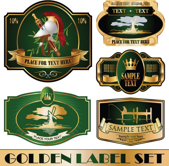 567x557 Golden Bottle Of Wine Labels Vector Free Vector In Encapsulated