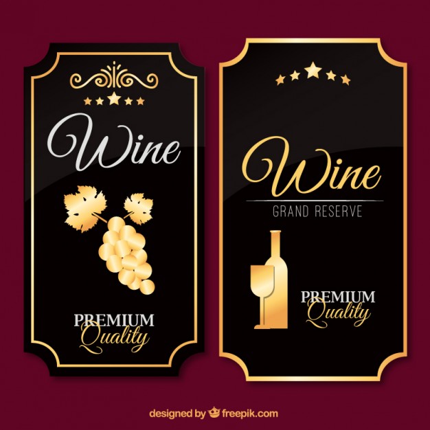 626x626 Luxury Wine Labels In Vintage Design Vector Free Download