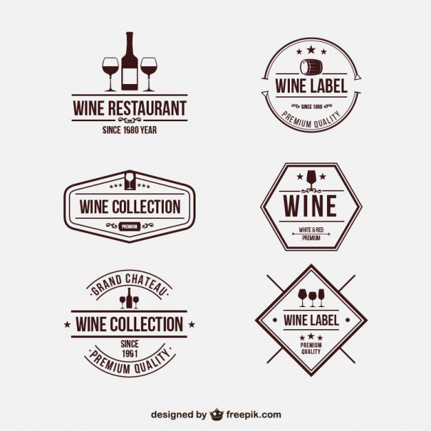 626x626 Retro Wine Badges Vector Free Download
