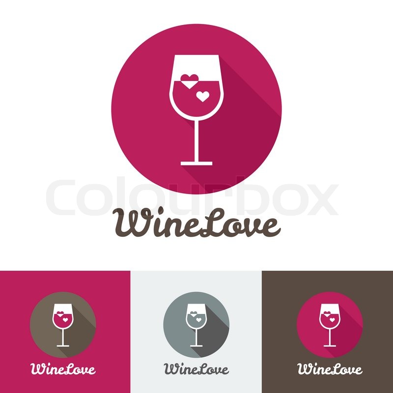 800x800 Vector Modern Flat Wine Shop, Restaurant Or Bar Logo Set Stock