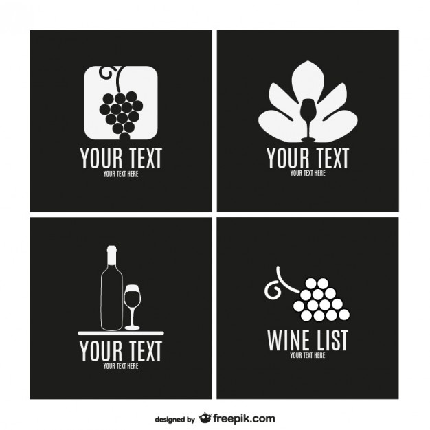 626x626 Wine Logos Collection Vector Free Download