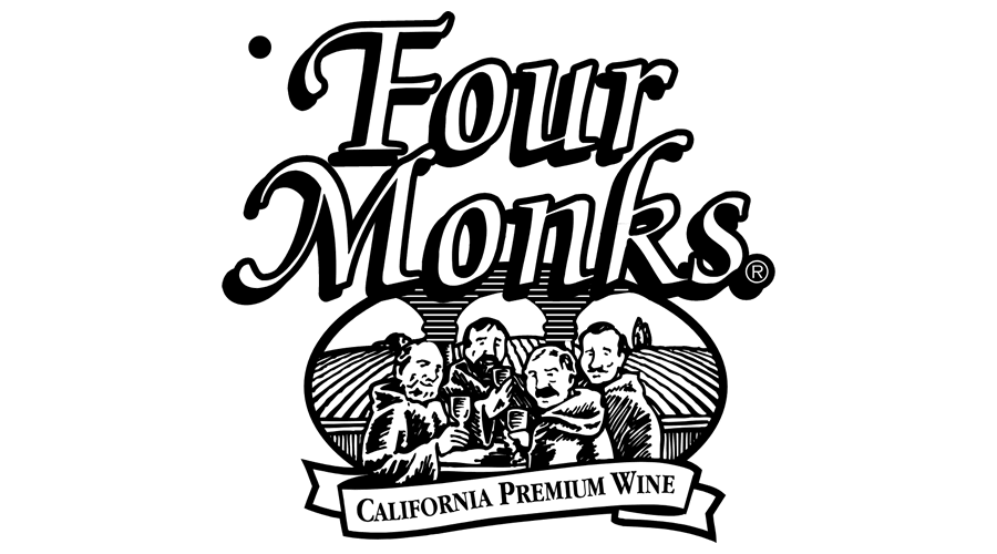 900x500 Four Monks California Premium Wine Logo Vector