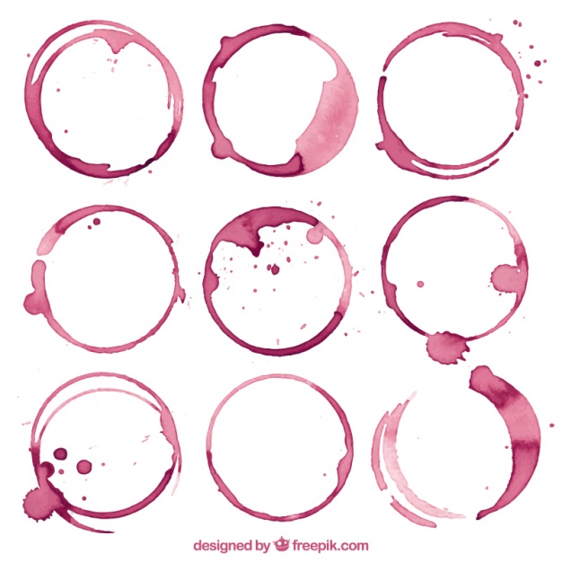 626x626 Wine Stains Selection Vector Free Download