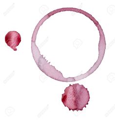 236x246 Vector Set Of 6 Round Watercolor Wine Stains Isolated On White