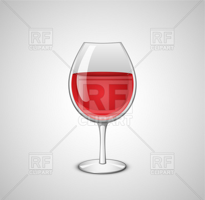 400x390 Wine Glass Vector Illustration. Wineglass With Red Wine Vector