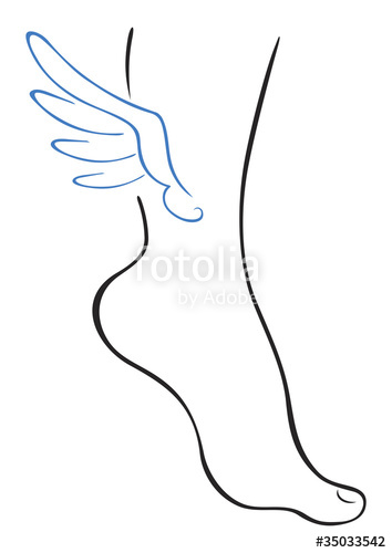 Winged Foot Vector at GetDrawings | Free download