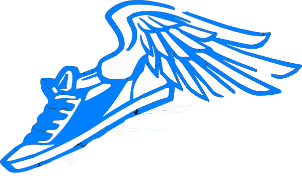 600x359 Track And Field Winged Foot Vector 5515827