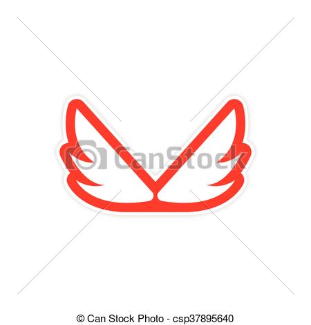 450x470 Sticker Eagle Wings Logo Eps Vector