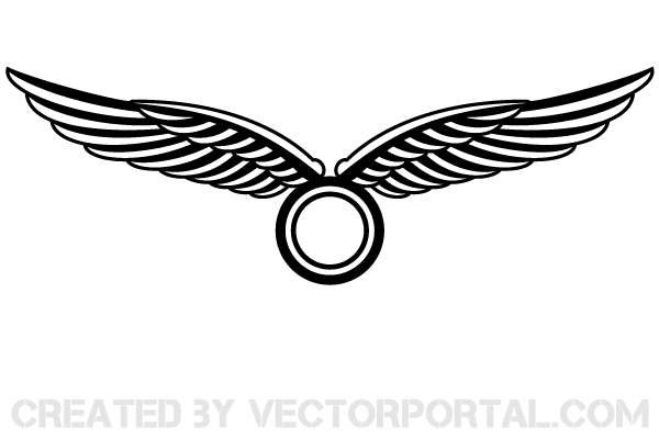 600x400 Wings Logo Design Vector 123freevectors