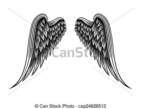 450x347 Drawn Wings Clip Art