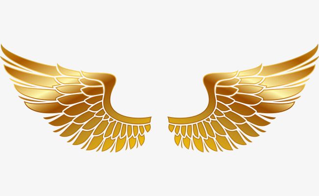 650x400 Golden Wings,hand Painted,golden,vector Material,wings Vector,png