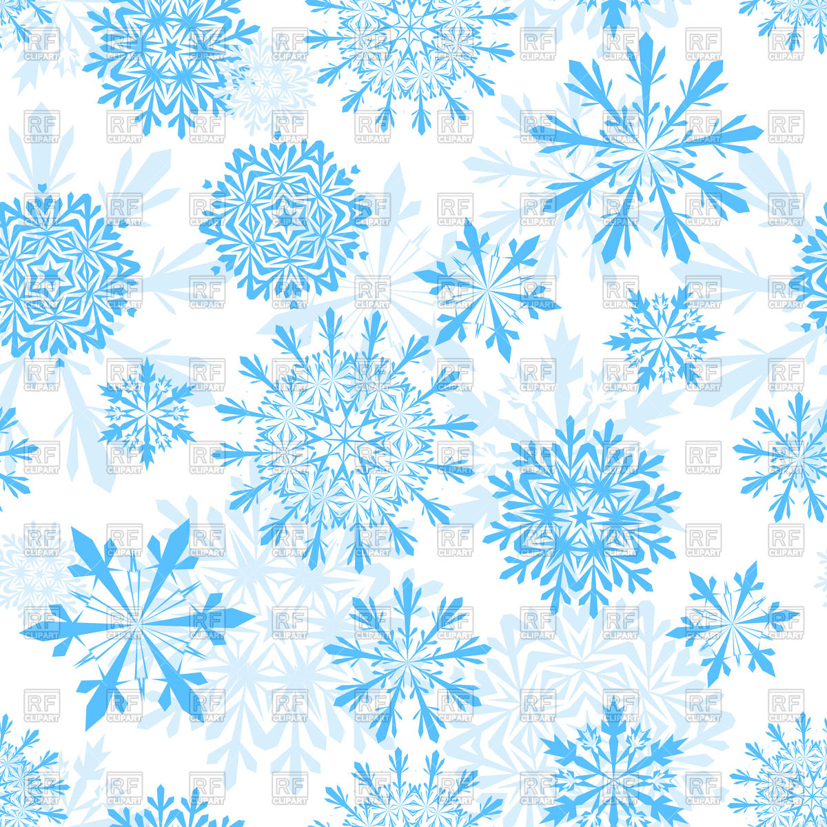 1200x1200 Seamless Winter Background With Snowflakes Vector Image Vector