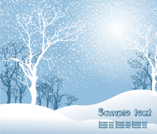 500x428 Elements Of Winter With Snow Backgrounds Vector 01 Free Download