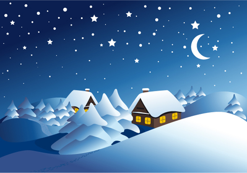 500x351 Elements Of Winter With Snow Backgrounds Vector 02